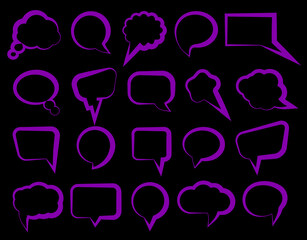 Set of speech bubbles. Clouds. Vector Illustration. EPS 10