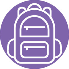 Study bag Vector Icon
