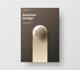 Isolated realistic balls banner illustration. Modern magazine cover A4 design vector concept.