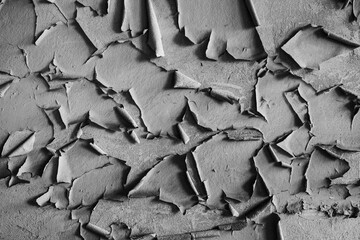 Peeling paint on wall seamless texture. Pattern of rustic grey grunge material (4)