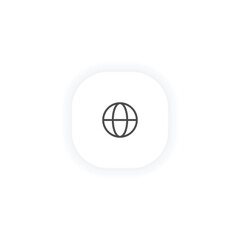 Globe internet icon modern vector line design symbol sign web earth url