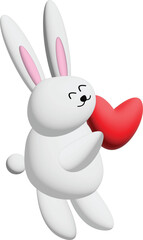 white rabbit bunny 3d 