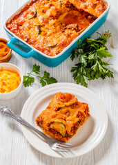 tasty Polenta Ground beef Casserole in baking dish
