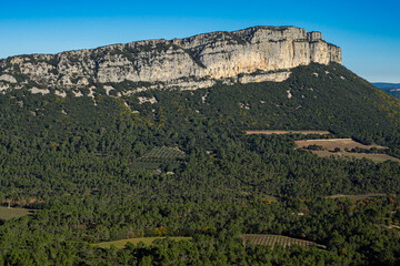 Fototapeta na wymiar The beautiful area surrounding the Pic Saint Loup in Herault, Occitanie, France 