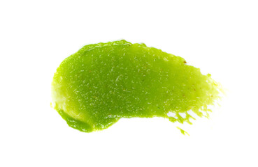 Wasabi Smear Isolated, Green Sushi Paste on White Background