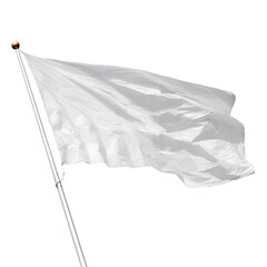 White blank flag isolated