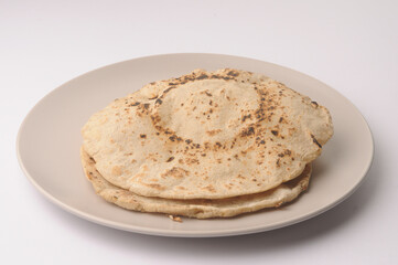 Jowar rotis or jowar bhakri, made from jowar a grain harvested in India, Maharashtra