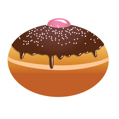 Hanukkah donut with glaze
