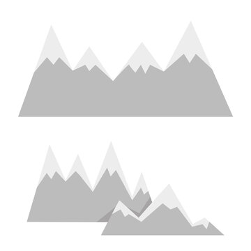 Set from a row of gray mountains
