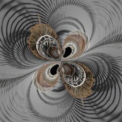 Obraz premium cute cartoon character doodles in metallic copper and grey