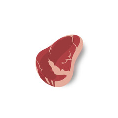 raw beef steak isolated illustration