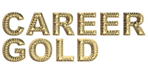 Karrieregold als Text goldfarben