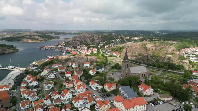 Town Ascent - Fjallbacka Sweden Drone