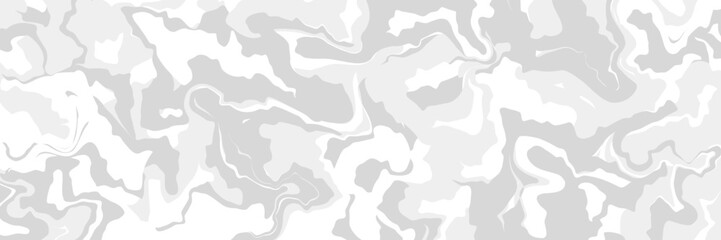 Abstract liquid background. Marble texture, natural stone, free spill of paint. Vector illustration. Long horizontal banner.