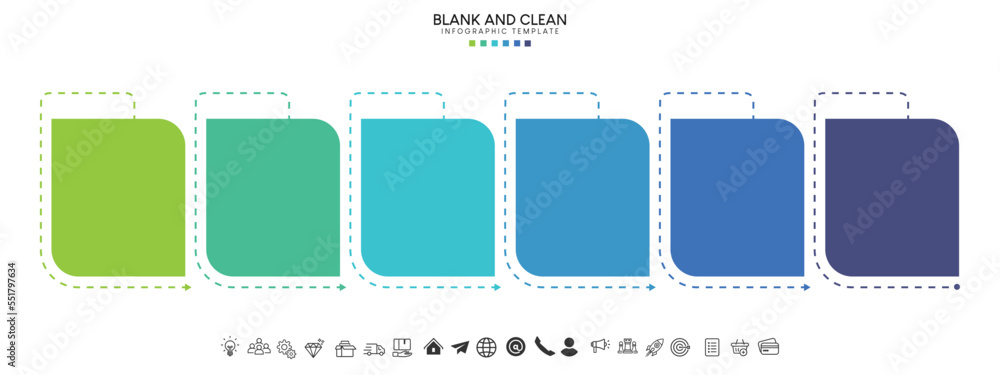 Poster blank and clean. steps business data visualization timeline process infographic template design