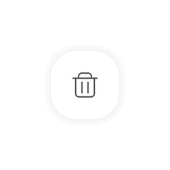 Delete icon modern vector line design symbol sign trash recycle bin waste
