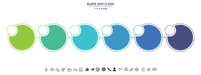 Blank and clean. Steps business data visualization timeline process infographic template design	
