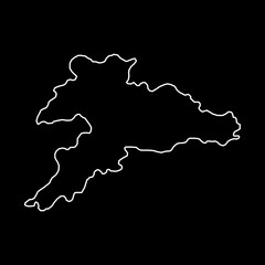 Jura map, Cantons of Switzerland. Vector illustration.