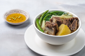 Beef Nilaga, or Nilagang Baka is a simple Filipino Beef and Vegetable Soup best paired with steaming hot rice and fish sauce with calamansi and chili as condiment 