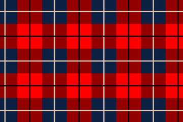 Red and blue plaid fabric pattern for background and wallpaper