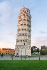 Pisa, Italy, 14 April 2022:  The leaning tower