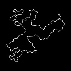 Solothurn map, Cantons of Switzerland. Vector illustration.