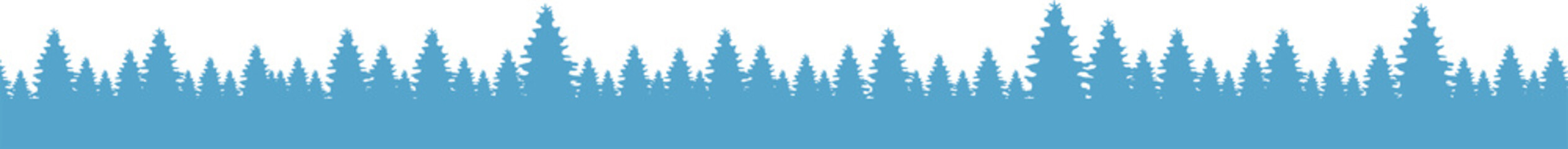 Evegreen forest line semi flat color raster object. Full sized item on white. Natural landscape. Forest conservation. Simple cartoon style illustration for web graphic design and animation