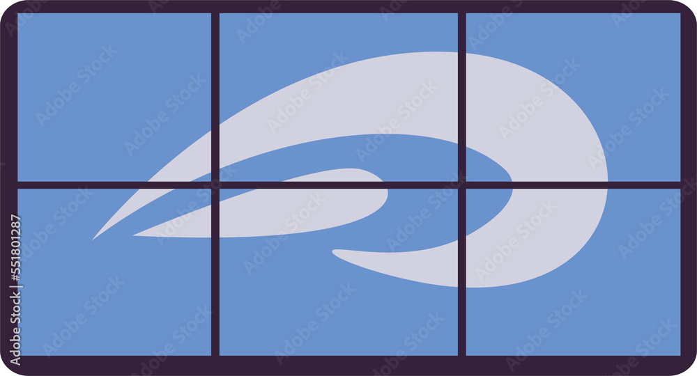 Poster window with cloudy sky outside semi flat color raster object. residential, commercial window frame. 