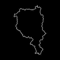 Ticino map, Cantons of Switzerland. Vector illustration.