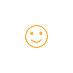 Smile face emoticon icon in trendy flat design