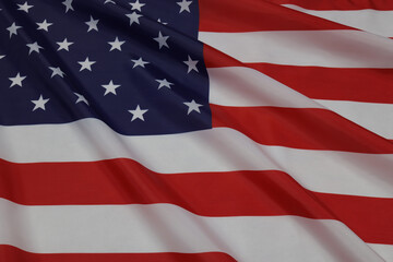 Flag of the United States of America. American flag ripple. .Background of the flag of the United States.