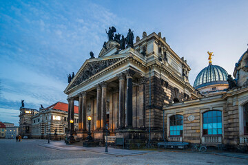 Historical Lipsius building view in Dresden