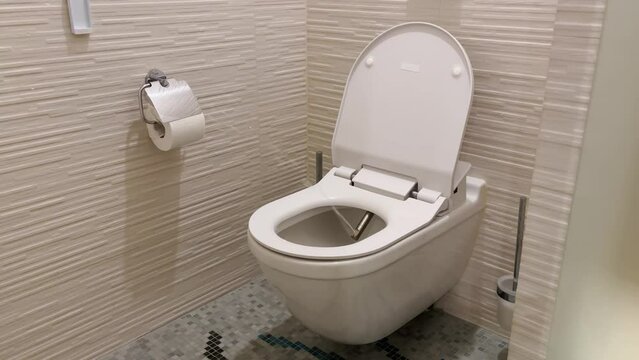 Bidet in a modern toilet room 