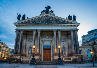 Historical Lipsius building view in Dresden