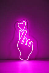 Pink neon sign love and like. Trendy style. Neon sign. Custom neon. Home decor.