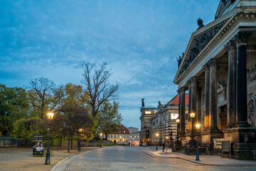 Historical Lipsius building view in Dresden
