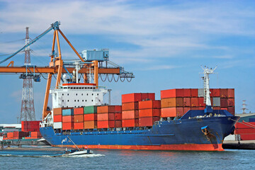 Cargo ship loaded with containers
