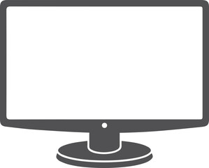 Display icon, computer icon black vector