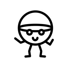 ball geometric shape character line icon vector. ball geometric shape character sign. isolated contour symbol black illustration