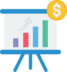 Investment chart Vector Icon
