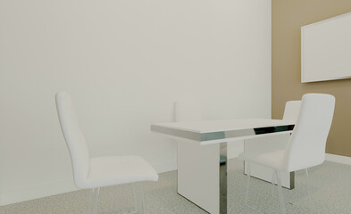 Modern office Cabinet.  3D rendering.   Meeting room