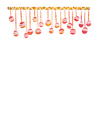 Hanging beautiful red  ball decore for christmas decoration 
