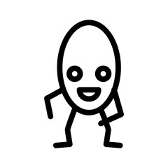 oval geometric shape character line icon vector. oval geometric shape character sign. isolated contour symbol black illustration