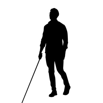 recommend clip art: Blind Man Silhouette