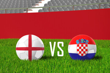 England VS Croatia In Stadium