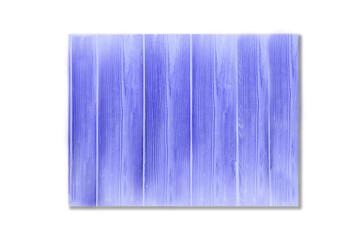 Blue violet nature background texture of painted wood vertical boards on a white background.