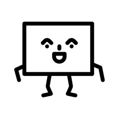 rectangle geometric shape character line icon vector. rectangle geometric shape character sign. isolated contour symbol black illustration