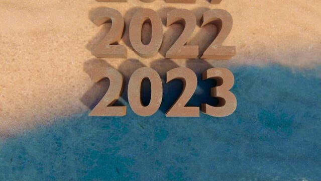 2000 to 2023 years animation, Happy New Year 2023