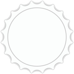 Fototapeta premium Cartoon crown cork bottle cap illustration.