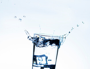 The image of pouring drinking water, into a glass,